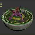 Turret Turntable Railgun Sci-fi Tower Defense Game Tower Defense Sci-fi Turret Game Turret Game Battery 3d model