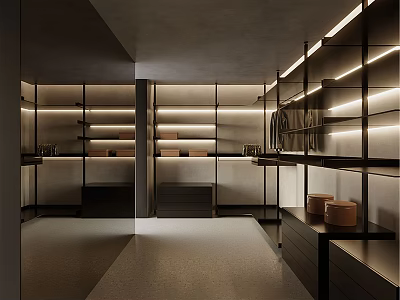 Modern Cloakroom 3d model