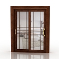 Jianou solid wood door interior door door 3d model