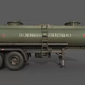 Green Fuel Tanker Trailer With Dual Dome Tops Boy Hansen Branding And Hazard Symbols