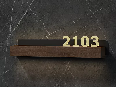 Modern doorplate Hotel doorplate 3d model