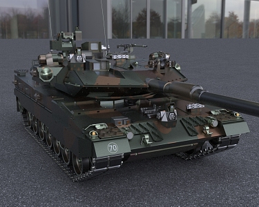 German Battle Leopard 2B9 Tank 3d model