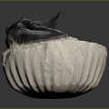 Ancient Trilobite Fossil With Preserved Organ Structure And Hair Like Details On Stone Base