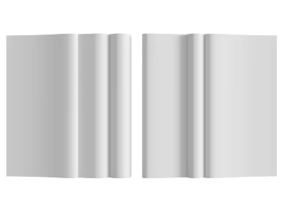 White Modern Structural Components With Folded Panels And Smooth Surfaces 3d model