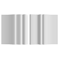 White Modern Structural Components With Folded Panels And Smooth Surfaces