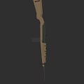 Tactical Military Rifle With Wooden Stock Black Barrel And Detachable Magazine