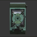Vintage Digital Camera With Green Casing Folding Structure And Metal Components Classic Design 3d model