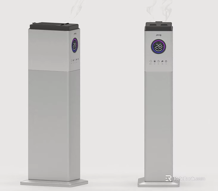 Smart Home Air Quality Monitoring Machines With Digital Display And Sensors 3d model 
