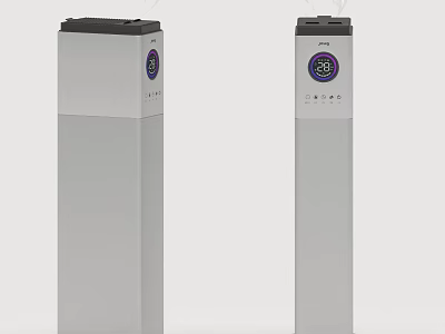 Smart Home Air Quality Monitoring Machines With Digital Display And Sensors 3d model