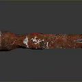Rusty Hammer Tool Equipment With Red And Black Handle And Metal Head