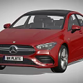 Red Mercedes Coupe With Black Roof Modern Front Design And Alloy Wheels