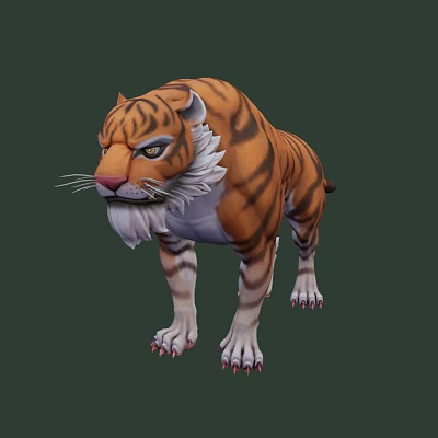 Modern tiger cartoon tiger 3d model Modern tiger cartoon tiger 3d model