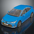 Blue Toyota Corolla Sedan with Matte Finish Black Alloy Wheels and Modern Exterior Design
