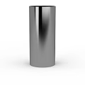 Silver Cylindrical Kitchen Appliance With Black Control Panel Buttons And Indicator Lights