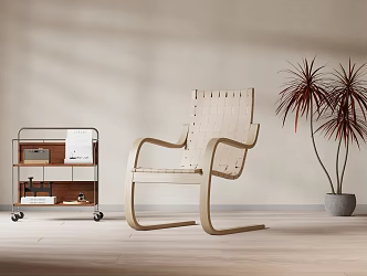Quiet Rattan Leisure Chair Rattan Chair Outdoor Chair Recliner 3d model