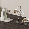Elegant Chinese Decorative Ornaments With Fan Shapes Rock Sculpture And Bird Accents
