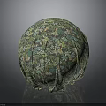 Decorative Sphere With Intricate Green Plant Patterns And Natural Design