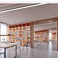 modern library 3d model