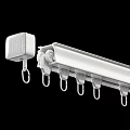 Modern Sleek Curtain Tracks With Multiple Colors And Metal Hooks Design