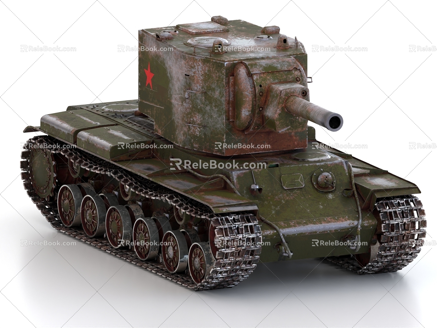 Soviet Tank World War II Tank KV2 Heavy Tank 3d model