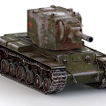 Soviet Tank World War II Tank KV2 Heavy Tank 3d model