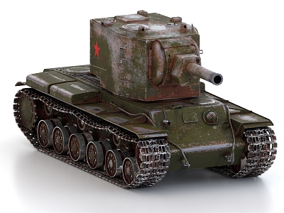 Soviet Tank World War II Tank KV2 Heavy Tank 3d model