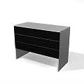 Modern Black Shoe Cabinet With Three Drawers And Sleek Surface Design