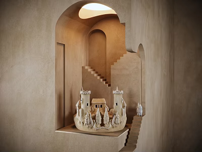 Modern wall lamp gypsum wall lamp embedded wall corner embedded wall lamp 3d model