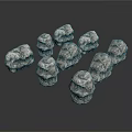 Multiple Natural Textured Stone Decorative Pieces For Home And Garden Design