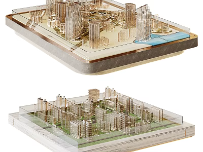 Commercial Architectural Model Sand Table Equipment for Urban Planning Display Projects 3d model