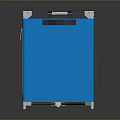 Blue Portable Storage Cabinet With Shelves And Wheels For Home Organization