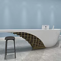 Modern reception desk Special-shaped reception desk Bar counter Cashier counter 3d model