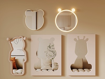 Modern Mirror Bear Mirror Animal Mirror Internet Red Mirror model