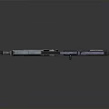Futuristic Sci Fi Weapon With Metallic Body Scope Barrel And Tactical Grip
