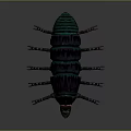 Colorful Insect Like Game Movie Character With Multiple Legs Glowing Red Parts And Metallic Exoskeleton