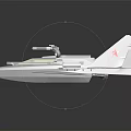 White Fighter Jet Model with Red Star Emblems on Wings and Green Transparent Cockpit