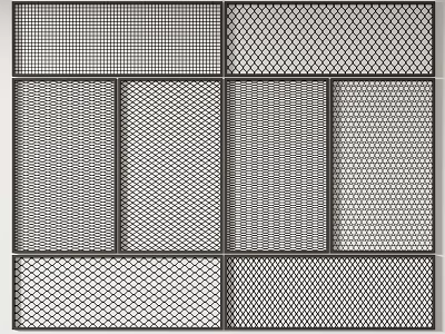 Ornate Lattice Window Grilles Featuring Various Decorative Patterns And Design Styles 3d model