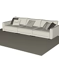 Modern Multi-Person Sofa Three-Person Sofa 3d model