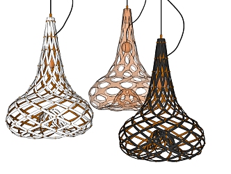 Light Luxury Chandelier Metal Chandelier 3d model