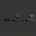 Household Items Including Plates Bowls Cups And Containers With Various Shapes Materials And Textures