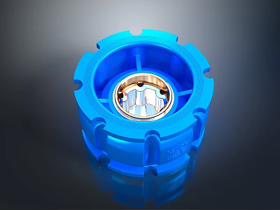 High Quality Blue Plastic Housing Hardware Tool With Metal Core Component 3d model