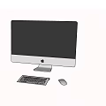 Modern Apple Desktop Computer With Monitor Keyboard And Mouse Setup
