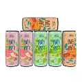 Refreshing Canned Fruit Flavored Beverages With Assorted Flavors And Vibrant Packaging