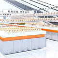 Modern Dessert Shop Interior With Glass Display Cases Fresh Desserts And Pastry Counters