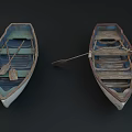 Vintage Wooden Boats With Weathered Wood And Classic Rowboat Structure Design