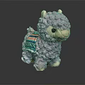 Cute Pink Alpaca Shaped Decorative Furniture With Colorful Blanket Design
