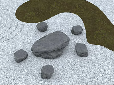 Modern Outdoor Tables and Chairs Outdoor Stone Tables and Chairs 3d model