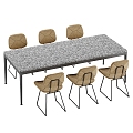 Dining table and chair combination 3d model