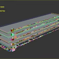 Multi Level Modern Parking Structure With Multiple Floors And Parked Cars