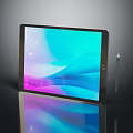 Sleek Modern Digital Tablet With Stylus Pen And Colorful Screen